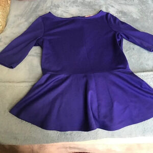 Casual Couture purple peplum style blouse